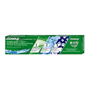 Combo 3 Kem đánh răng Closeup thơm mát bất tận bạc hà the mát 230g