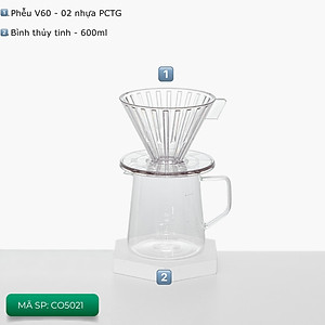 Bộ combo Gift Set pha cà phê V60 02 hiện đại CAFE DE KONA