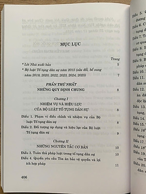 Bộ luật tố tụng dân sự 2015 (sửa đổi bổ sung năm 2019, 2020, 2022, 2023, 2024, 2025)