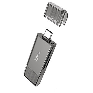 Đầu đọc thẻ nhớ cao cấp 3.0 đa năng 2 trong 1 tiện lợi (1 đầu USB, 1 Đầu typec) đọc thẻ camera, máy ảnh đọc thẻ SD+TF3.0- Hàng chính hãng