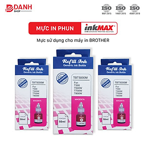Bộ 4 màu - Mực nước inkMAX / Mực màu inkMAX dùng cho máy in phun Brother T300, T310,T500, T510W, T700, T710W, T810W, T910W, T4000, T4500DW