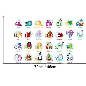 Sticker Decal dán tường 24 CHỮ CÁI VÀ TỪ VỰNG TIẾNG ANH - XH6221