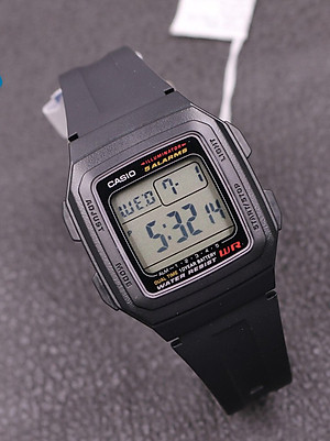 Đồng hồ unisex  Chính Hãng Casio F-201WA-1ADF Dây Nhựa