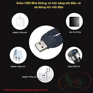 Máy sủi oxy Sobo USB Mini Silent Air Pump sủi 1 vòi êm bể cá tép thủy sinh