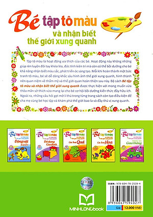 Sách Tập Tô Màu Và Nhận Biết Thế Giới Xung Quanh - Động Vật Hoang Dã