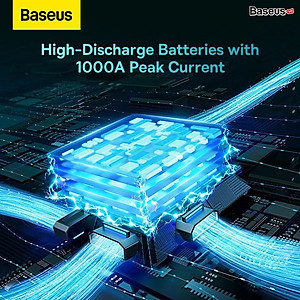 Bơm Lốp Đa Năng Kiêm Kích Bình Ô Tô Baseus Super Energy 2-in-1 Jump Starter Sạc Pin Cầm Tay 8000mAh - Hàng chính hãng