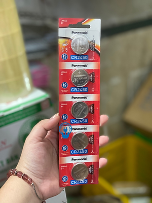 Vỉ 5 Viên Pin CR2450 3V Panasonic - Hàng Chính Hãng
