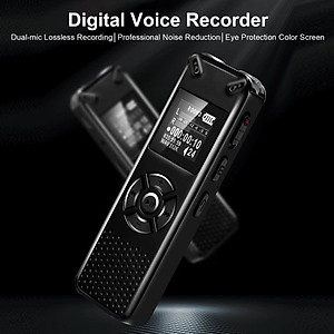ROGTZ - Máy Ghi Âm Chuyên Nghiệp V91 Chip Xử Lý ATJ21275 Bộ nhớ 8Gb Loa ngoài Mic Thu Âm Kép Định dạng Nhiều chế độ ghi âm Ghi MP3/Wav Hỗ trợ Thẻ Nhớ Ngoài Màn hình LCD Pin 410mAh Thời gian Ghi 581 Giờ Mật Khẩu Bảo Vệ Hỗ trợ Đa Ngôn Ngữ - Hàng Chính Hãng