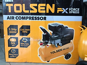 MÁY NÉN KHÍ 50L 1.800W 2.5.HP TOLSEN 73115 (SIÊU ÊM, SIÊU BỀN)- HÀNG CHÍNH HÃNG