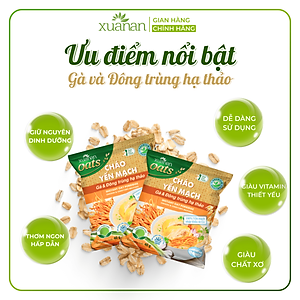 Combo 6 Gói Cháo Yến Mạch Thịt Gà & Đông Trùng Hạ Thảo Xuân An 40G (Tặng Kèm 1 Gói)