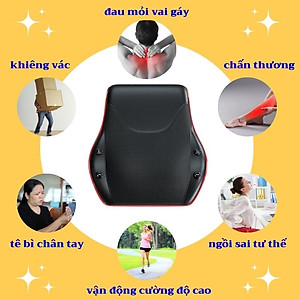 Gối Massage Cổ Vai Gáy Cao Cấp Thế Hệ Mới, Máy Massage Hồng Ngoại 20 bi Đa Chức Năng, Giảm Nhức Mỏi Toàn Thân Hiệu Quả
