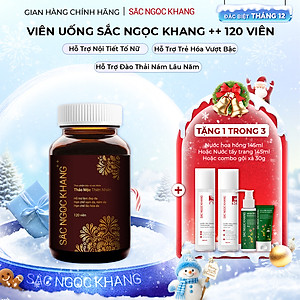 Viên uống Sắc Ngọc Khang ++ (120 viên) dòng cao cấp giúp chống lão hóa, giảm nám sạm và cân bằng nội tiết tố