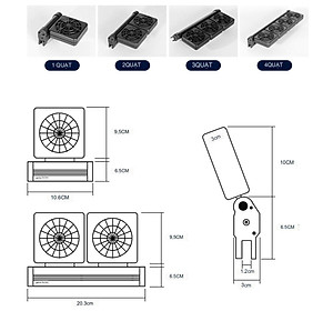 Quạt làm mát bể cá 60 - 80cm 3 Quạt