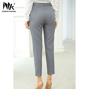 Quần Tây Nữ Công Sở NK Fashion Ống Đứng Cạp Cao, Chất Liệu Nhập Hàn Siêu Mềm Mịn, Chống Nhăn Xù NKQU2101005
