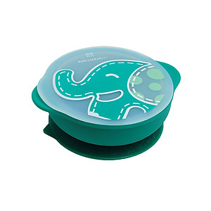 Bát tập ăn silicon có nắp và đế hút chân không chống đổ cho bé Marcus & Marcus, từ 12 tháng - Ollie