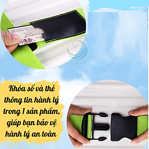 [KHÓA GÀI]-Dây đai cố định và bảo vệ vali an toàn mẫu đôi 2m, màu ngẫu nhiên+ Tặng kèm thẻ đeo hành lý ngẫu nhiên