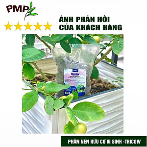 Phân Bón Hữu Cơ Tricow PMP Nuôi Hoa Nuôi Quả Cho Cây Cảnh, Rau Sạch, Hoa Túi 1Kg