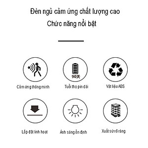 Đèn led cảm ứng 6 bóng sạc pin, ứng dụng phong phú: đèn ngủ, đèn trần, đèn tủ