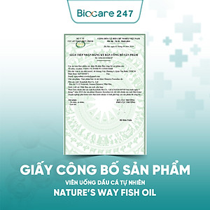Nature's Way Fish Oil 1000mg - Viên uống bổ sung Omega 3 cho cơ thể