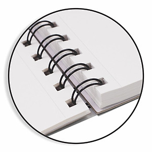 Sổ vẽ phác thảo giấy trơn Sketch Book A4/ A5+ 50 tờ 150GSM;  764/ 762 gáy lò xo bìa bồi dầy đẹp màu đen tạo sự mới lạ