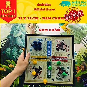 Cờ cá ngựa bằng nam châm - bàn cờ gập đôi đựng quân cờ - Size 38x38Cm - hãng dododios