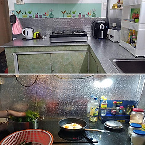 Cuộn 3 Mét Decal Giấy Dán Bếp Tráng Nhôm Cách Nhiệt CHống Thấm Dầu Thấm Nước Cao Cấp Hàng Loại 1 - Chính Hãng MINIIN