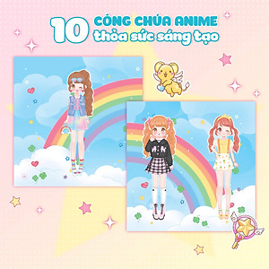 Thời Trang Anime (100+ Stickers Dễ Thương) - Sách Bóc Dán Sticker Thời Trang Cho Bé Gái