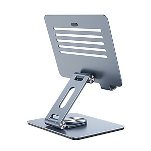 Giá đỡ máy tính bảng cao cấp bằng kim loại đa năng gấp gọn tiện lợi điều chỉnh xoay 360 độ cho máy tính bảng 7-12.9 inch - Hàng nhập khẩu