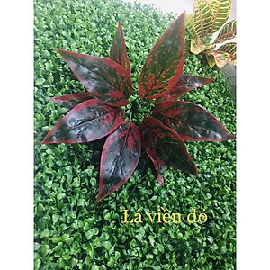 Mua cành phú quý đỏ cây giả gắn thảm cỏ treo tường | Tiki