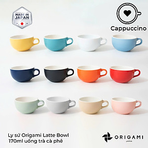 New 2024 Ly sứ Origami Cappuccino Bowl 170ml uống trà cà phê