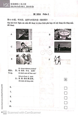 Giáo Trình Chuẩn HSK 2 - Sách Bài Tập (Quét Mã QR Để Nghe File MP3)(Tái Bản)