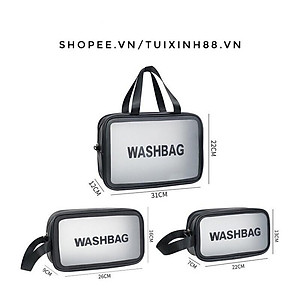 Túi Đựng Mỹ Phẩm, Đồ Trang Điểm Đi Du Lịch Washbag Trong Suốt Chống Thấm Nước Tiện Lợi Nhiều Kích Thước Nhiều Mẫu Chính Hãng