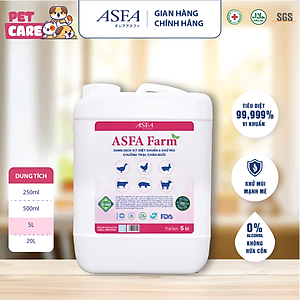 Dung Dịch Vệ Sinh, Diệt Khuẩn, Khử Mùi Chuồng Trại, Chăn Nuôi ASFA FARM 5 lít