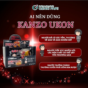 Viên Uống Thải Độc Gan, Giải Rượu Kanzo Ukon Genki Fami Nhật Bản Hộp 30 Viên