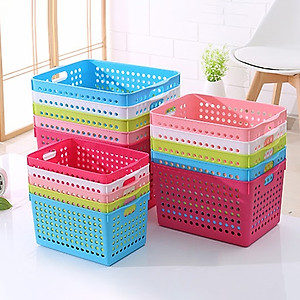 Combo 02 Khay nhựa đựng đồ đa năng Inomata, có quai cầm - Hàng nội địa Nhật