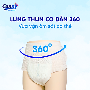 Combo 3 Tã/Bỉm Quần Người Lớn Canny Siêu Mềm, Siêu Thấm, Kháng Khuẩn, Tiết Kiệm Size M8/L7