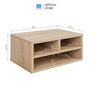 [Ráp sẵn] Kệ Máy In, Kệ Sách Để Bàn Làm Việc Văn Phòng SIB Decor KDB24