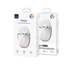 Chuột Không Dây Bluetooth 5.0 WiWU Magic Dual Mode - Sạc USB C, cho MacBook / Laptop có hiển thị đèn led, Kết Nối 2.4G, Độ nhạy 1200DPI không độ trễ - Hàng nhập khẩu