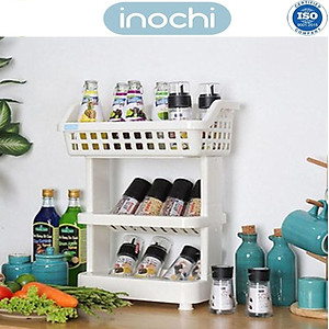 Kệ Nhà Bếp Để Đồ Đa Năng, Kệ Nhựa Cao Cấp 3 Tầng Nachi Đạt Tiêu Chẩu Xuất Nhật ,Châu Âu- Hàng chính hãng inochi ( Tặng khăn lau đa năng pakasa)