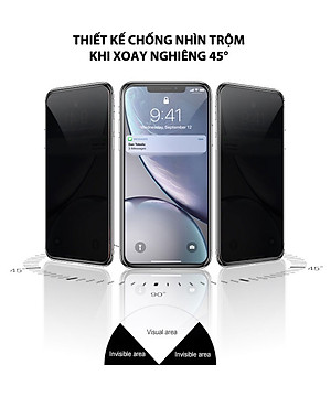 Kính cường lực dành cho iPhone Xs/X Full 3D MIPOW KING BULL chống nhìn trộm - Hàng chính hãng
