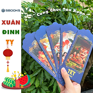 Combo 5 Cái Bao Lì Xì Thiết Kế Họa Tiết Hình Lân 2025 Giấy Cứng C150 Siêu Dày Dặn - SBOOKS