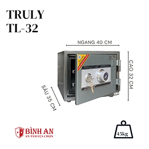 Két Sắt Chống Cháy Gia Đình TRULY TL-32 Chống Cháy, Chống Trộm Công Nghệ Hàn Quốc 45kg Bảo Hành 5 Năm - Hàng Chính Hãng 