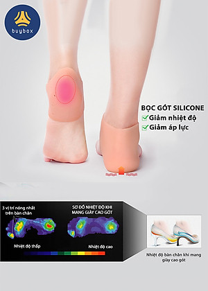 Combo 5 cặp vớ bọc gót chân silicone chống nứt nẻ chống bong tróc da và giúp làm hồng gót sen - buybox - BBPK68_5