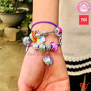 Đồ chơi vòng tay charm chính hãng TOI - Vòng tay thủ công cho bé gái DIY 3 chủ đề bé tự xỏ dây luồn hạt