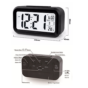 Đồng hồ điện tử để bàn có đèn led đa chức năng  206758