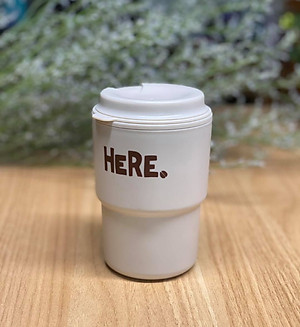 Cốc giữ nhiệt Here Inomata 320m có nắp xoay để đậy kín giữ nhiệt & đảm bảo an toàn vệ sinh - Hàng nội địa Nhật Bản |#Made in Japan|