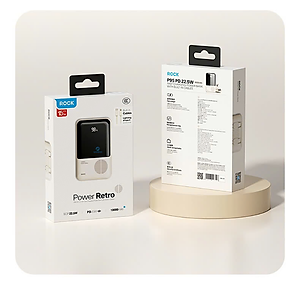 Pin dự phòng sạc nhanh ROCK P95 PD 22.5W 10000mAh có cáp tích hợp , hàng chính hãng bảo hành 1 năm