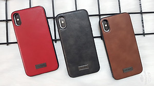 Ốp Lưng Da SULADA Viền silicon cho iPhone X/XS - Hàng Chính Hãng