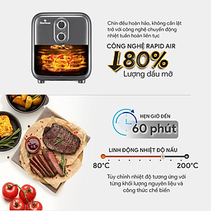 Nồi Chiên Không Dầu BlueStone AFB-5858 7 Lít 1800W - Hàng Chính Hãng