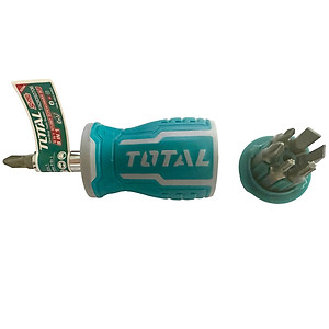 Bộ tua vít 8 chi tiết nhỏ gọn đa năng TOTAL TACSDS0706 - loại mini, thép chuyên dụng CR-V, tay cầm nhựa nhám chắc chắn
